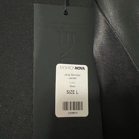 Fashion nova Jorja bomber jacket in size large black - Picture 8 of 12